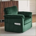 thumbnail image 6 of Oversized Swivel Chenille Lounge Chair | 38.55”W Single Seat | Green | Cushion Back | Pillow Top Arms | for Living Room Bedroom Office, 6 of 22