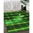 thumbnail image 3 of Ahgly Company Machine Washable Indoor Square Transitional Deep Emerald Green Area Rugs, 5' Square, 3 of 7