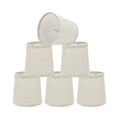 thumbnail image 1 of Aspen Creative 32832-6 Small Hardback Empire Shape Chandelier Clip-On Lamp Shade Set (6 Pack), Transitional Design in Flaxen, 5" bottom width (4" x 5" x 5"), 1 of 1