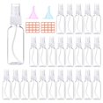 thumbnail image 2 of 24 Pcs Spray Bottles 2oz 55ml Clear Empty Mini Mister Spray Bottles Refillable Container Pocket Size Sprayer Set Essential s Travel Cleaning Solution Makeup Bottles with 2pcs Funnels 32pcs Labels, 2 of 3