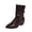 Brown, variant on Women Ankle Boots Pointed Toe Slouch Boots Comfort Mid Heel Boots for Fall Winter Shopping Weekend Casual Outdoor Daily Wear