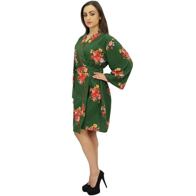 Bimba Robe à Imprimé Floral pour Femmes Kimono Violet de Mariée Vêtements de Nuit Couverture - 24