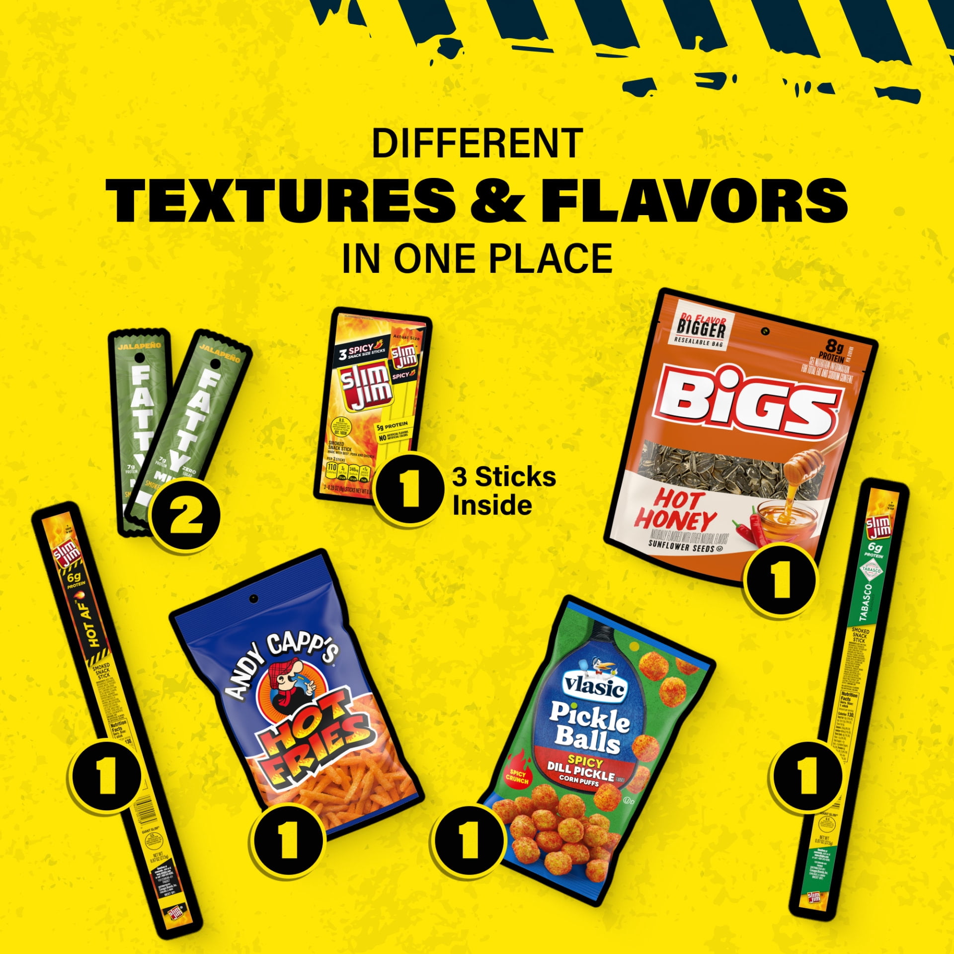 Hot Box Spicy Snack Variety Pack, Gift Box for Heat Lovers, 10-Count (Walmart Exclusive)
