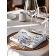 thumbnail image 6 of Blue Pumpkin Coastal Fall Cloth Napkins Set of 8 Reusable Dinner Napkins, Thanksgiving Ocean Botanical Coral Cocktail Napkin Washable Table Napkins for Wedding/Holiday Party/Baby Shower 20"x20", 6 of 7