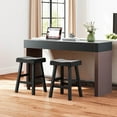 thumbnail image 4 of Costway 24-Inch Modern Solid Wood Saddle Stools Set of 4 with Curved Seats Footrests, 4 of 9