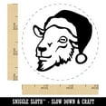 thumbnail image 2 of Goat Head with Santa Hat Christmas Self-Inking Rubber Stamp Ink Stamper - Yellow Ink - Small 3/4 Inch, 2 of 7