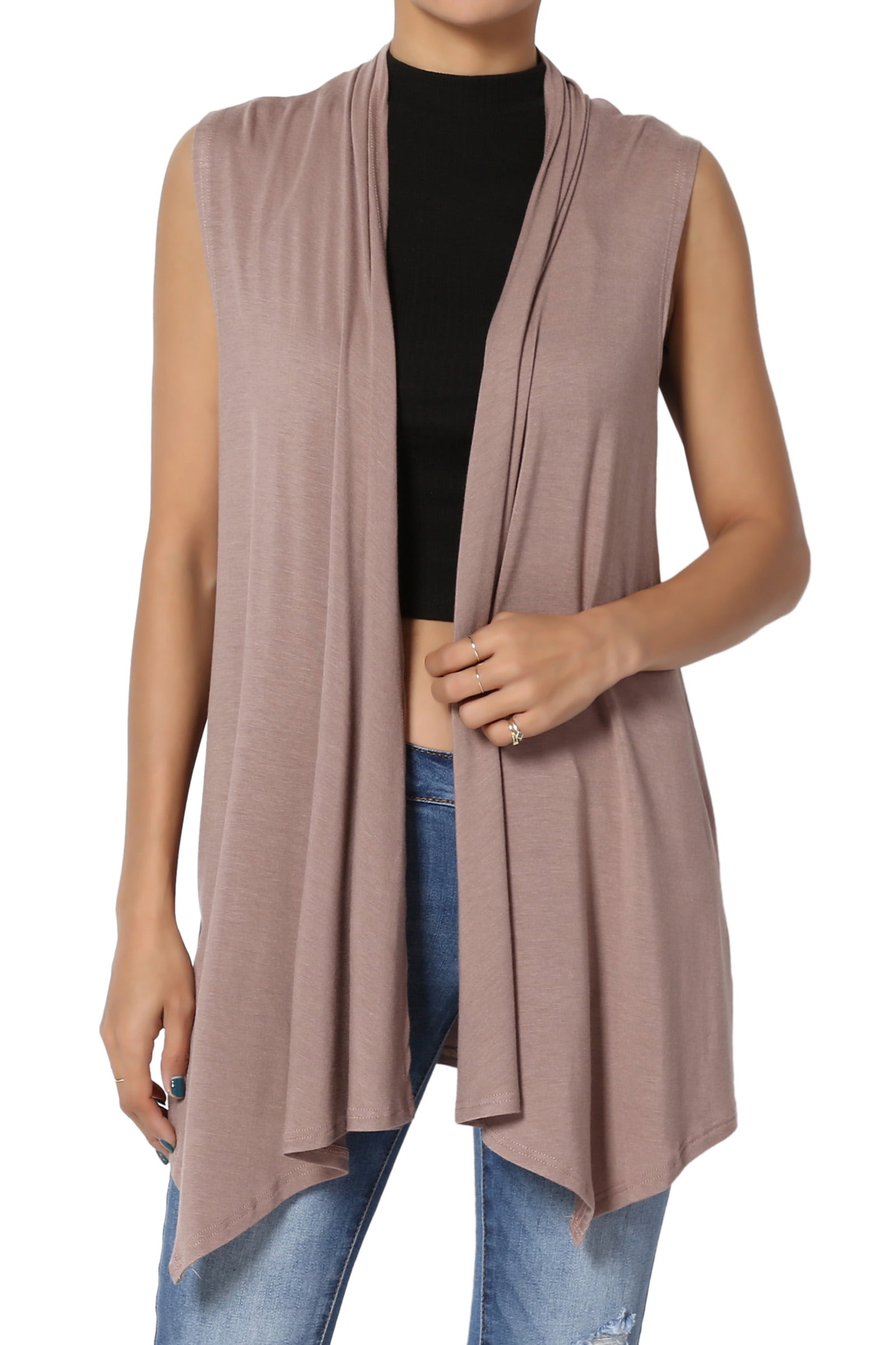 longline sleeveless cardigan