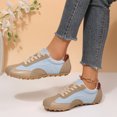 thumbnail image 5 of Willtoo Women's Retro Sneakers Round Toe Lace-Up Low-Top Casual Shoes Faux Suede Non Slip Sole Fashion Walking Tennis Shoes, 5 of 6