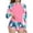 Multicolor23, variant on Girls Two Pieces Rash Guard Swimsuit Raglan Long Sleeve with Boyshorts Swimwear Set Patchwork Printing Summer Beach Tankini Bathing Suits