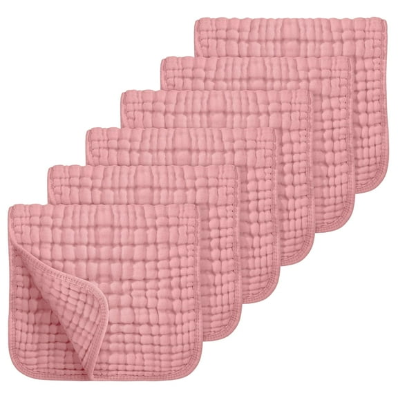 Muslin Burp Cloths 100% Cotton Muslin Cloths Large 20''x10'' Extra Soft and Absorbent 6 Pack Baby Burping Cloth (Bean Paste)