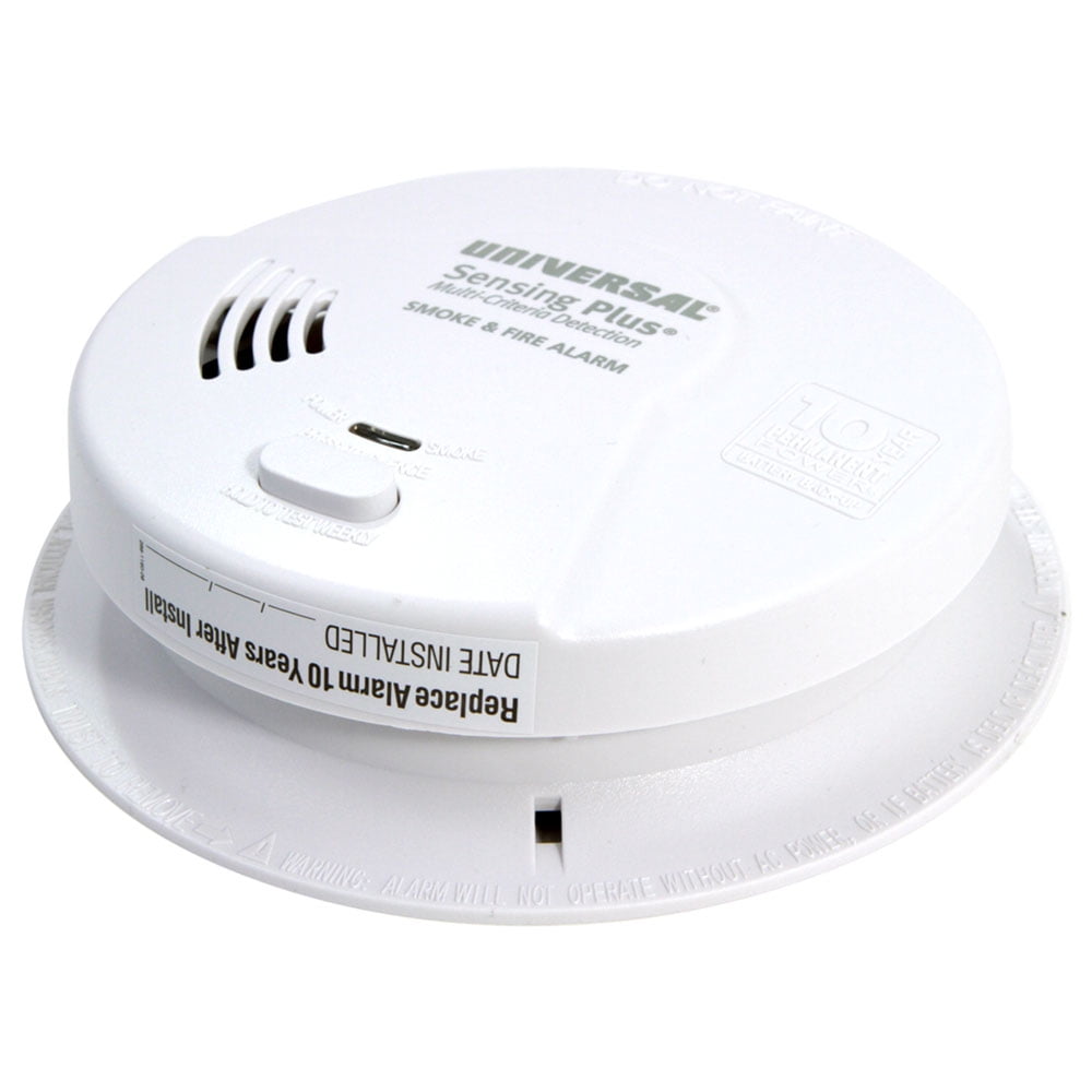 Universal Security Instruments, Sensing Plus, Hardwired Smoke & Fire Alarm, Multi-Criteria Detection, with 10 Year Battery Backup