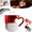 Red, variant on Heart Mug, Heart-Shaped Color Changing Magic Ceramic Mug Funny Color Changing Coffee Cup With Handle That Reveals Surprise Design When Filled With Hot Beverage Romantic Gift For Couples