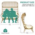 thumbnail image 7 of Dextrus Indoor Outdoor 2 Person Egg Chair With Cushion, All-Weather Wicker Patio Oversized Egg Lounger Loveseat Chair with 528lbs Capacity - Beige, 7 of 7