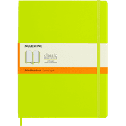 Moleskine Classic Notebook, Soft Cover, XL (7.5" x 9.75"), Ruled, Lemon Green