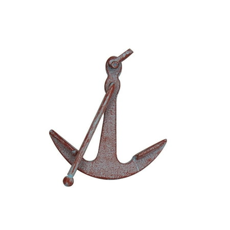 Deluxe Paperweight (Rustic Red Whitewashed Deluxe Cast Iron Anchor Paperweight 5