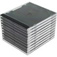 thumbnail image 2 of 10 Pack Smartbuy Standard 10.4 mm Clear Jewel Case Single CD DVD Disc Storage with Assembled Black Removable Tray, 2 of 3