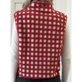 thumbnail image 6 of Womens Y2k Checkered Sherpa Vest Sleeveless Winter Fleece Jacket High Neck Zip Up Plaid Gilet with Chest Pocket, 6 of 7