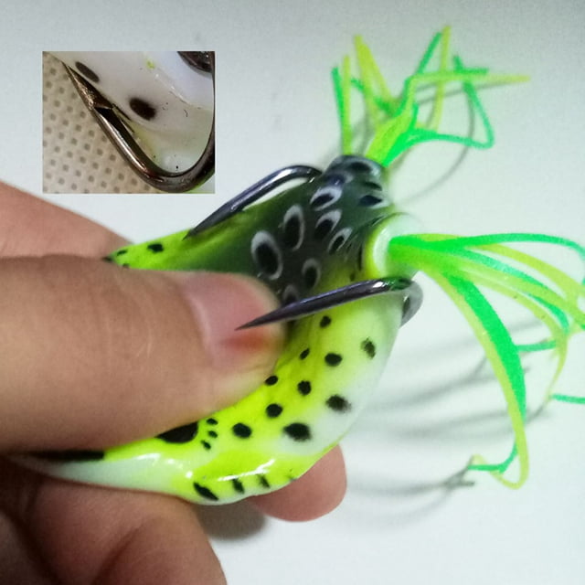 Langgg Random Color Water Ray Frog Shape Fishing Lures Soft Rubber Crank for Wobbler