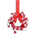 thumbnail image 2 of Valentines Cabinet Wreaths - 4Inch Red Pink Heart Wreath with Artificial Hearts & Berries,Valentine's Day Bow Wreaths for Wedding Window Home Wall Indoor Decor(C), 2 of 9