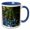 Blue/White, variant on 3drose, Usa, Colorado, American Basin, Alpine Spring Beauty and Forget-me-not, 11oz Two-tone Yellow Mug