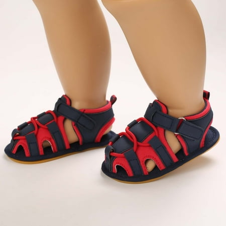 

Cethrio Toddler Sandals for Boys Cute Casual Red Sandals Size 11