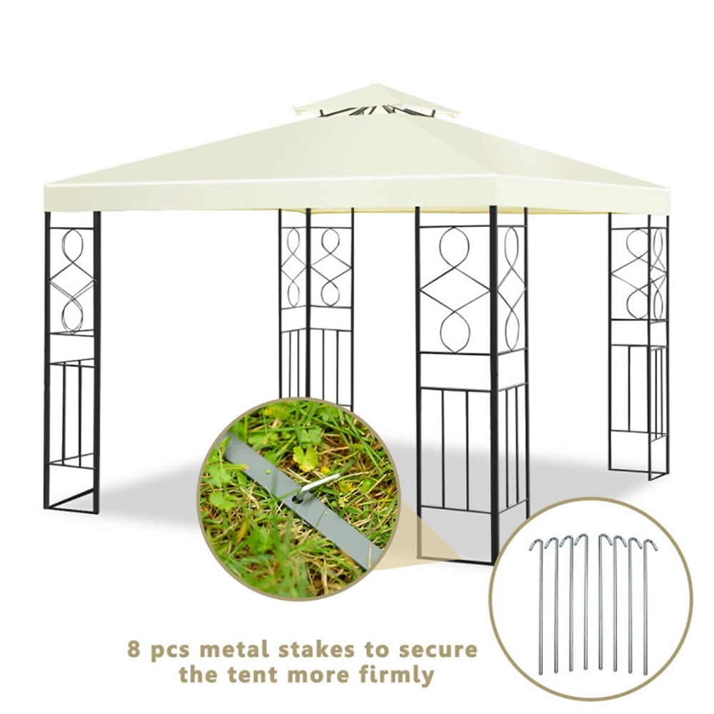 Aimee Lii 2 Tiers 10 x 10 Feet Patio Gazebo Canopy Tent, Outdoor Canopy for Backyard