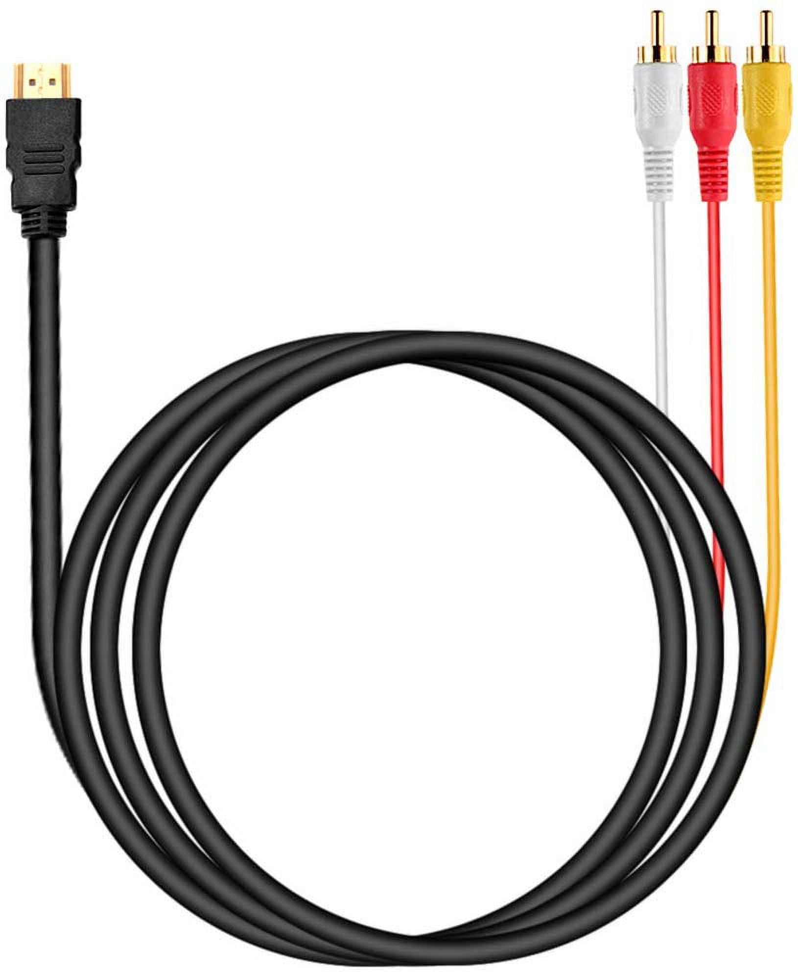 Cable HDMI a RCA, 1080P, 1,5 m HDMI macho a 3 RCA cable de audio