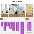 thumbnail image 6 of Modern Purple Window Privacy Film, Abstract Diamond Luxury Gradient Static Cling UV Sun Blocking Heat Control Window Tint Day and Night, Non-Adhesive One Way Windows Privacy Cover 29.5''x78.7'', 6 of 7