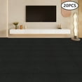 thumbnail image 5 of Square Carpet, 20 Pcs Floor Carpet, DIY Adsorption Type Self-Adhesive Carpet, DIY Flooring Tiles for Restaurants, Family Rooms, Corridors, Game Rooms (20 Pcs/Black), 5 of 14