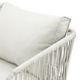 thumbnail image 3 of Inspired Home Kentrell Outdoor Rattan Wicker 5pc Seating Group, Sand, 3 of 9