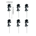thumbnail image 4 of Uxgjfwu Gothic Artificial Flowers, Dark Red and Black Roses 6pcs Set, Silk Flowers for Halloween Decoration, Home Decor Bouquet, Party Centerpiece Accent, 4 of 6
