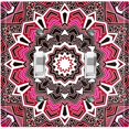 thumbnail image 1 of Metal Light Switch Plate Cover Mandala Pink Black Flower Tile Pattern MDL061, 1 of 13