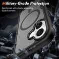 thumbnail image 3 of For iPhone 17 Case, 360° Rugged Protective Shell with Screen Protector, Heavy Duty Shockproof Case Matte Translucent Compatible with Magsafe, Black, 3 of 6