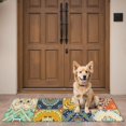 thumbnail image 4 of Bohemian Retro Floral Non-Slip Entryway Door Mat,Boho Indoor Decor Durable Low Plush Door Mat,Washable Welcome Rug for Patio Hallway Home Decor 16x47 Inches, 4 of 7