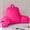Hot Pink, variant on Large Reading Pillow for Adults, Back Support Pillow for Sitting Up in Bed with Arms, Couch for Lounging Bedrest, Hot Pink