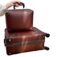 thumbnail image 1 of Maleta con ruedas pequeña para equipaje de mano de cuero ligero retro con 360 ° Maleta de viaje con diseño de moda con ruedas giratorias y cerradura TSA, 1 of 4