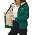 thumbnail image 4 of Womens Merry Christmas Hoodies Zip Up Fleece Lined Winter Hooded Coats Sherpa Warm Jackets With Pocket Clothes, 4 of 8