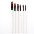 thumbnail image 3 of Nylon Paint Brush Set Double Color Angled Tip for Artists Painting Supplies Black Water Absorption 6Pcs, 3 of 4