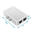 thumbnail image 4 of 2X Mini 2 Ports RJ45 RJ-45 Boîte de Réseau Commutateur Double Port 2 Voies Commutateur Manuel Adaptateur HUB, 4 of 10