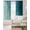 Turquoise, variant on Blue Teal Ombre Blackout Curtains for Bedroom, Thermal Insulated Drapes, Coastal Beach Modern Abstract Art Black Out Curtains 63 Inch Long Room Darkening Kitchen Curtains 42"x63" 2 Panels