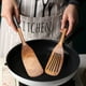 thumbnail image 3 of Juego de espátulas de madera Ayiaren, utensilios de cocina de madera de teca (2 unidades), 3 of 7