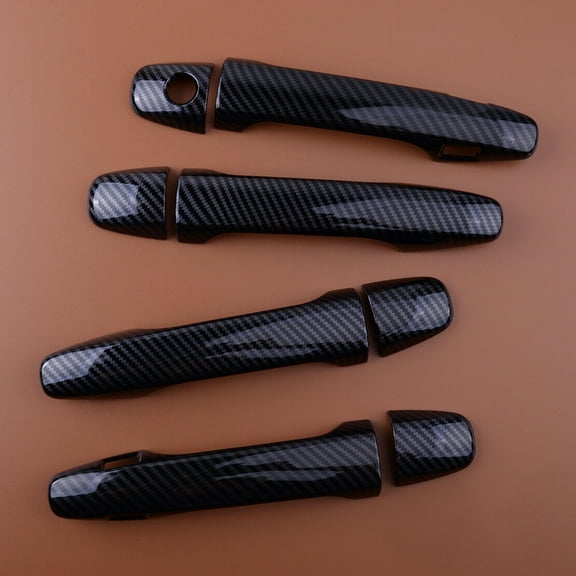 Carbon Fiber Style Door Handle Cover Trim fit for for Subaru Legacy Levorg 15 to 18