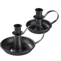 Pillar Candlestick Holders, with Handle, Taper Candle Holder for Candlesticks, Fireplace Party 2pack