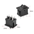 thumbnail image 2 of Interruptor de palanca mini barco negro para barco coche marino 6 pines ON/ON AC 250V/6A 125V/10A, 1 pieza, 2 of 4
