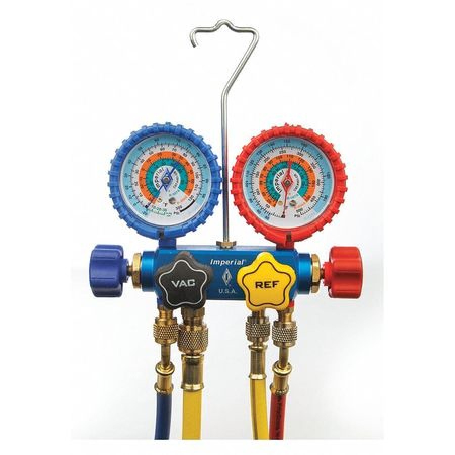 IMPERIAL 651C Mechanical Manifold Gauge Set,4Valve
