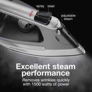 Proctor Silex Clothing Iron, Steam Iron for Clothes with Stainless Steel Soleplate & Retractable Cord