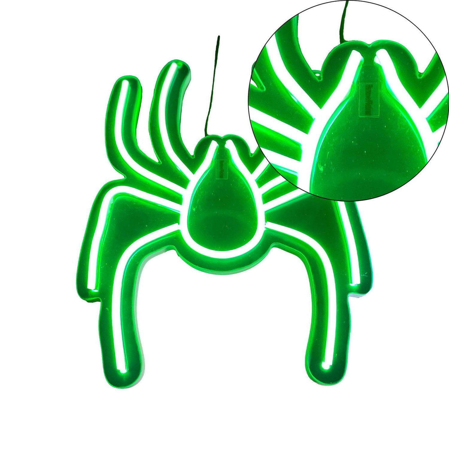 Mirror LED Neon-Style Lighted Spider Wall Décor - 12 inches