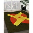 thumbnail image 3 of Ahgly Company Tapis d'Intérieur Lavables en Machine, Rectangle de Transition de Nuit, Rouge, 2' x 3', 3 of 7