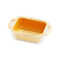 thumbnail image 4 of Colador de fregadero de doble capa, cesta coladora de fregadero extensible, para lavar verduras y frutas, coladores de cocina, amarillo, 4 of 5