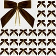 thumbnail image 1 of Burgundy Velvet Christmas Bows - 25 Pack for Tree, Wreath, Gift Wrapping & Holiday Crafts, 1 of 1